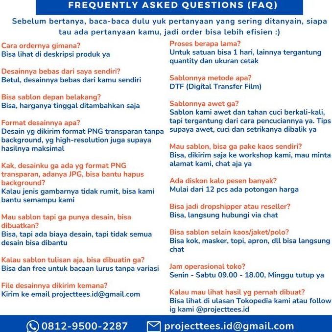 BARU Sablon Kaos Custom NSA Premium 7280 Satuan Lusinan