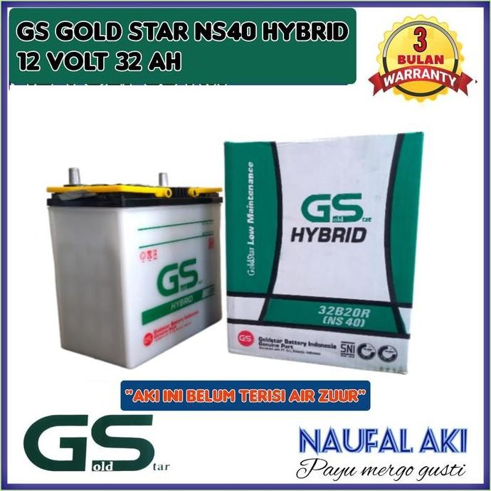 Aki Mobil Avanza/Rush/Espass/Terios/Xenia/Katana/Carry GS Hybrid NS40 32 Ampere