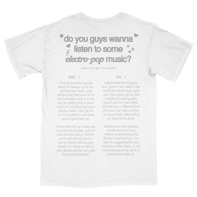 BARU Downtown Market & White Chorus - electro-pop Tshirt white