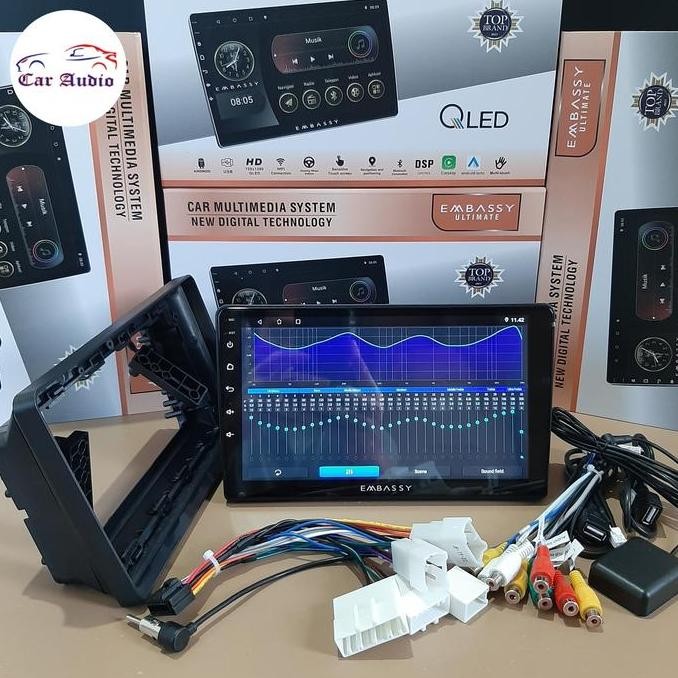 ready  HEAD UNIT ANDROID EMBASSY CALYA / SIGRA ANDROID AUTO CAR PLAY ANDROID 9 INCH EMBASSY ULTIMATE