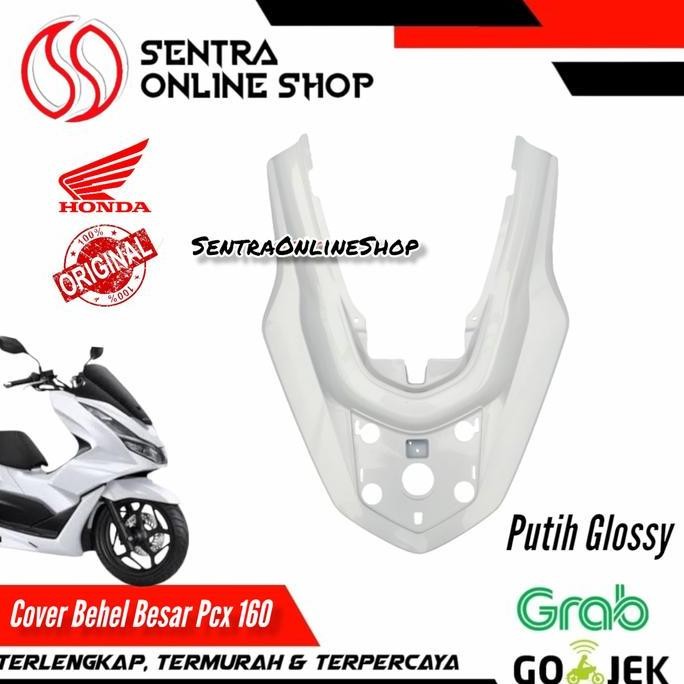Cover behel stop besar kecil putih glossy pcx 160 original MURAH