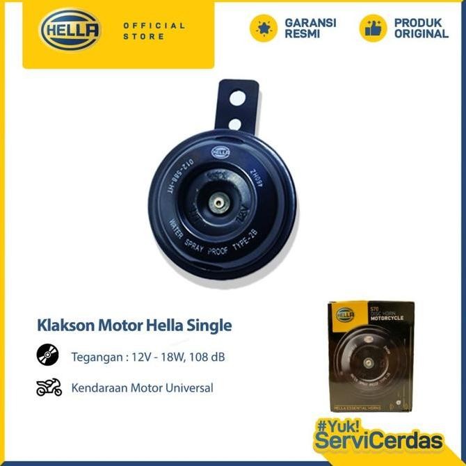 Murah Klakson Disc Hella Motorcycle Single Horn 12V 108Db - Klakson Motor