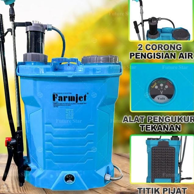 Sni Me Farmjet Guarantee Sprayer Elektrik Tangki 16 Liter Alat Semprot Tangki Semprotan Hama Padi Ot