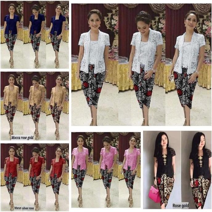 Baju Kebaya Kondangan Wanita Set Kebaya Modern Brukat Baju Adat Kebaya Bali Oneset Kebaya Wisuda Gra