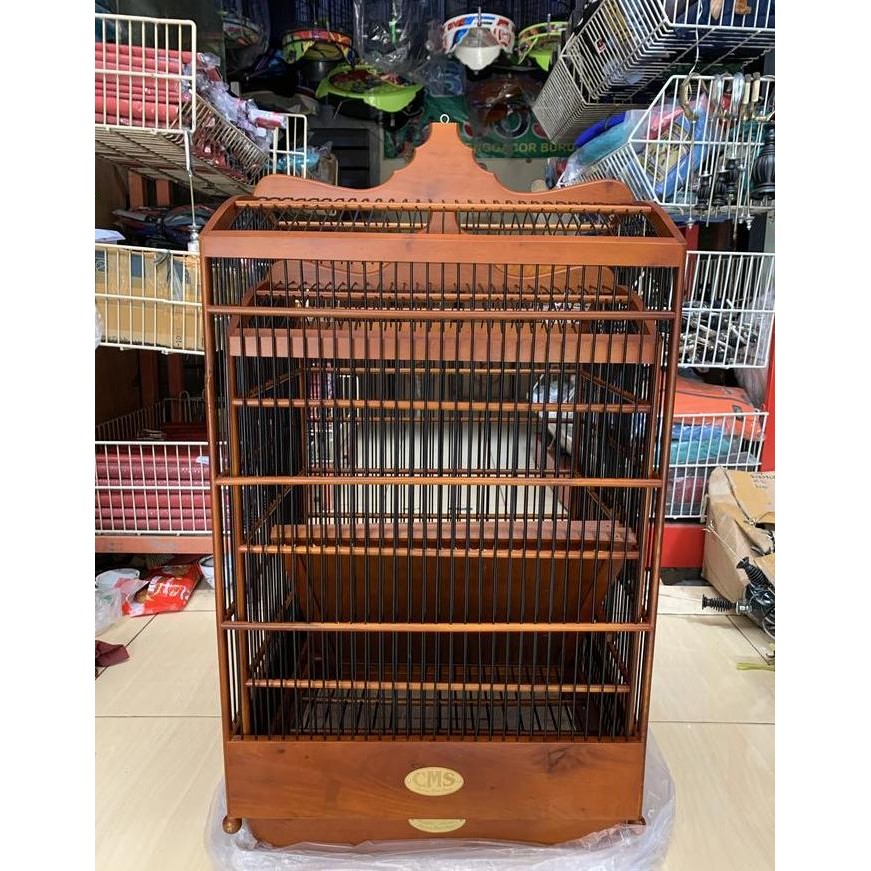 SANGKAR KANDANG KOTAK CMS COKLAT NATURAL DOF NO 1