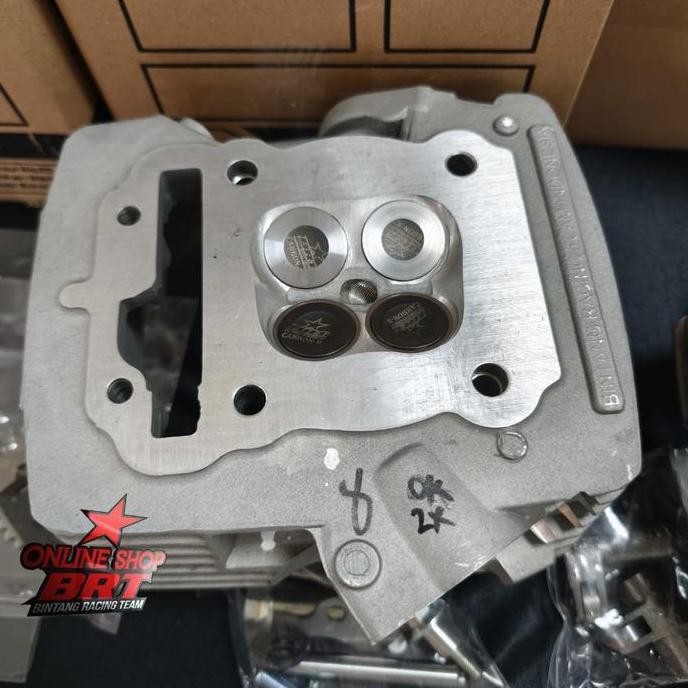 * Paket Cylinder Head Crf 150 Verza New Megapro Porting Cnc 4 Klep Brt Kop Crf4V 4Klep 4 Valve *
