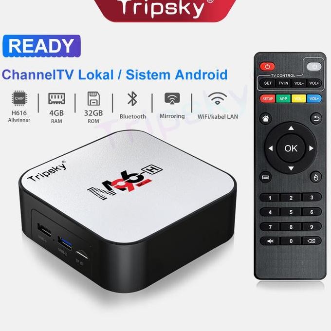 Tv Box Android 10.0 4Gb +32Gb 5G Wifi 4K Hd Smart Android Tv Box