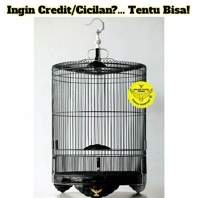 SANGKAR KANDANG BURUNG MURAI BATU RADJA COMPANY HITAM LIS ACRILIK NO 1