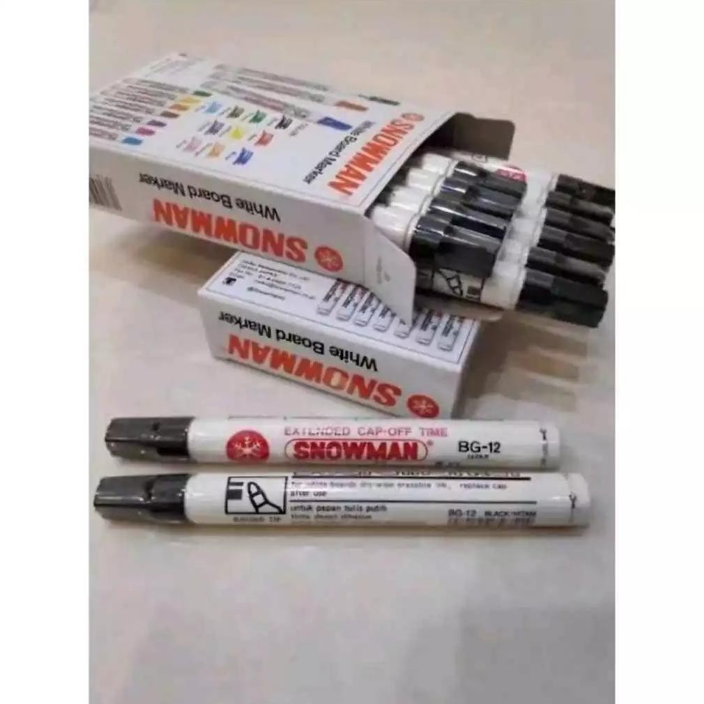 

Promo Snowman Spidol Papan Tulis Whiteboard Hitam Bg-12 Berkualitas