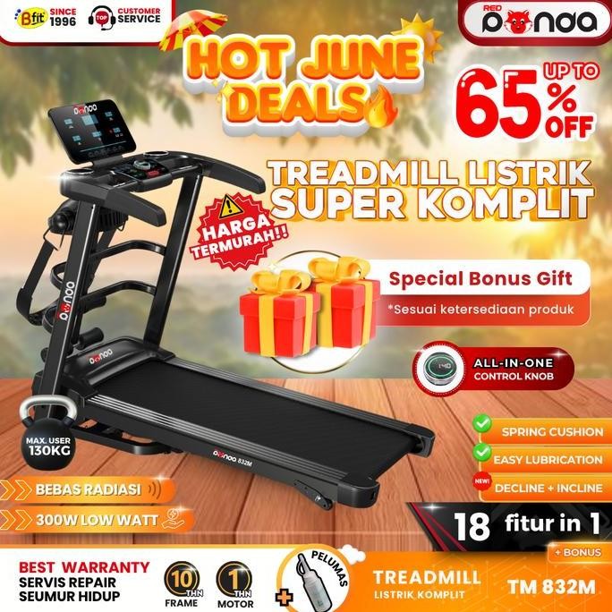 [FATORE] TREADMILL ELEKTRIK REDPANDA 832M - ALAT FITNESS MULTIFUNGSI TREADMILL LISTRIK SUPER KOMPLIT