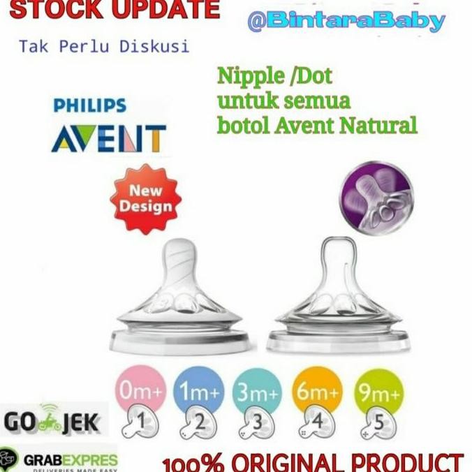 New Product - Avent Natural Teat Nipple Dot Avent Natural 9M+ Philips Avent Natural Toko Maulida_