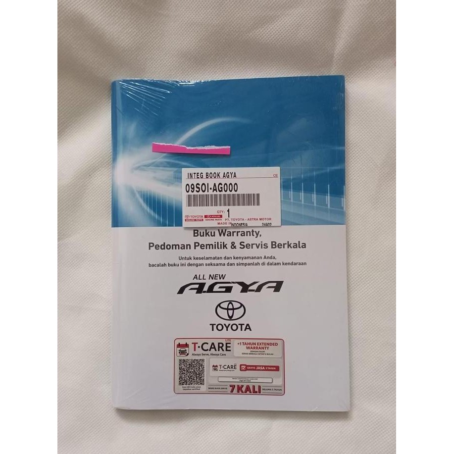

Buku Manual Pedoman Owner Book Manual New Agya Original Toyota