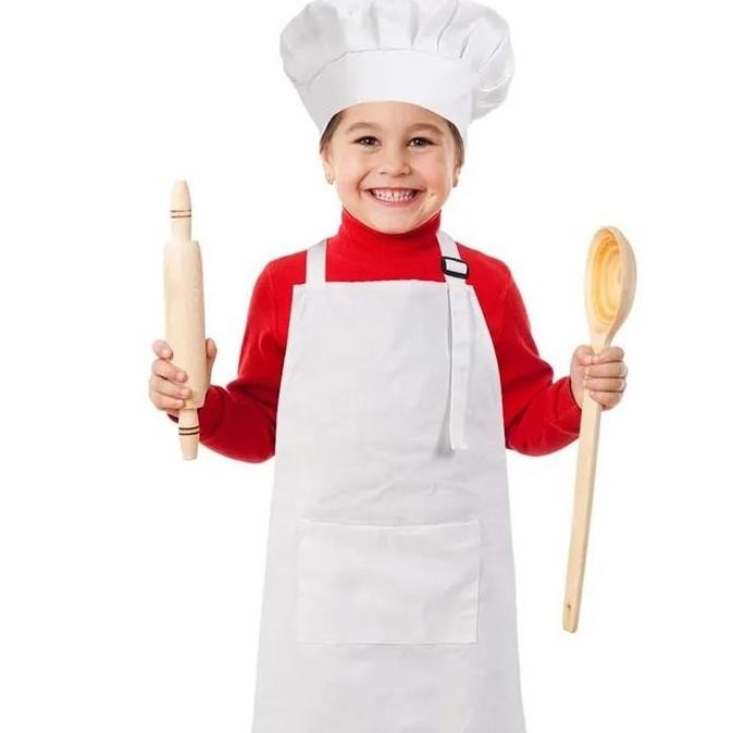 

Terlaris Set Celemek Topi Anak Apron Koki Kostum Chef Anak Wmo Bc55