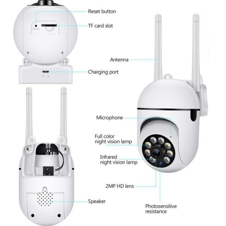 CCTV IP Camera WIFI cctv V380 Pro 1080P IP Camera CCTV HD 5MP Tanpa Kabel Jarak Jauh Pantau Hp Dalam