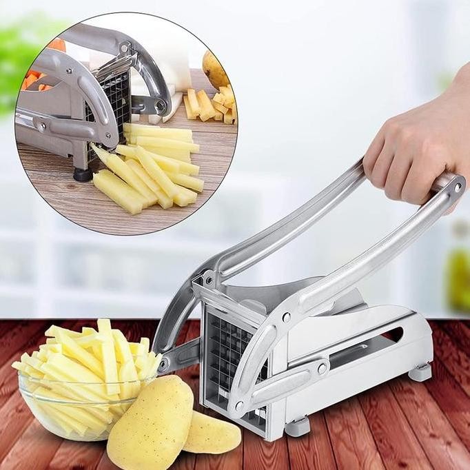 

Terlaris Alat Pemotong Kentang Manual Potato Slicer Easy To Clean - E-25Cm - Silver