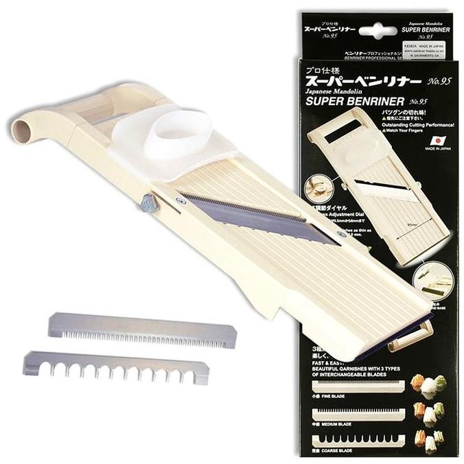 

Terlaris Super Benriner Japanese Mandoline Slicer With 3 Blades Vegetable Slicer Pengiris Sayuran (Large)