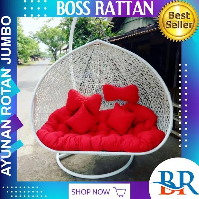 [LAOUT] KURSI AYUNAN ROTAN GANTUNG ROTAN SINTETIS ANAK ANAK DEWASA SANTAI SET