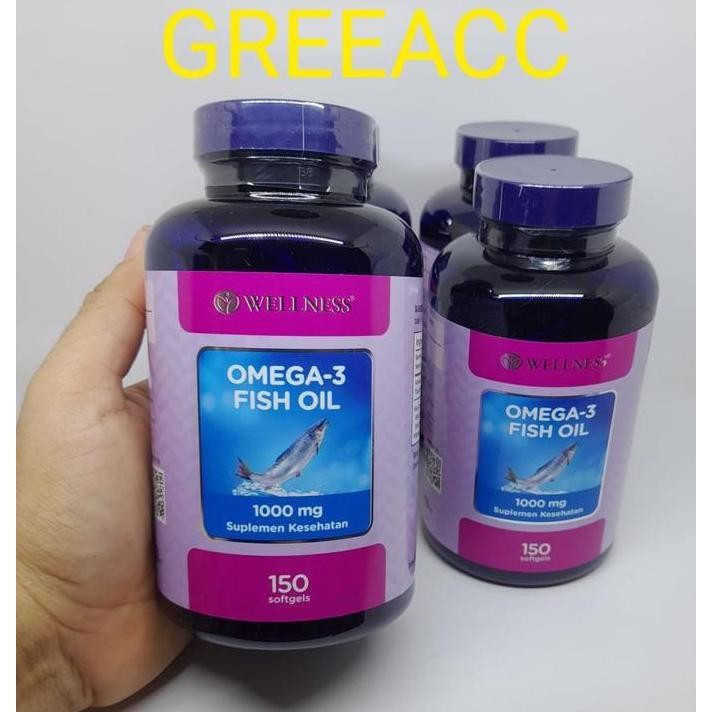 Wellness Omega-3 Fish Oil 1000mg / Omega 3 1000 mg 150 Softgels