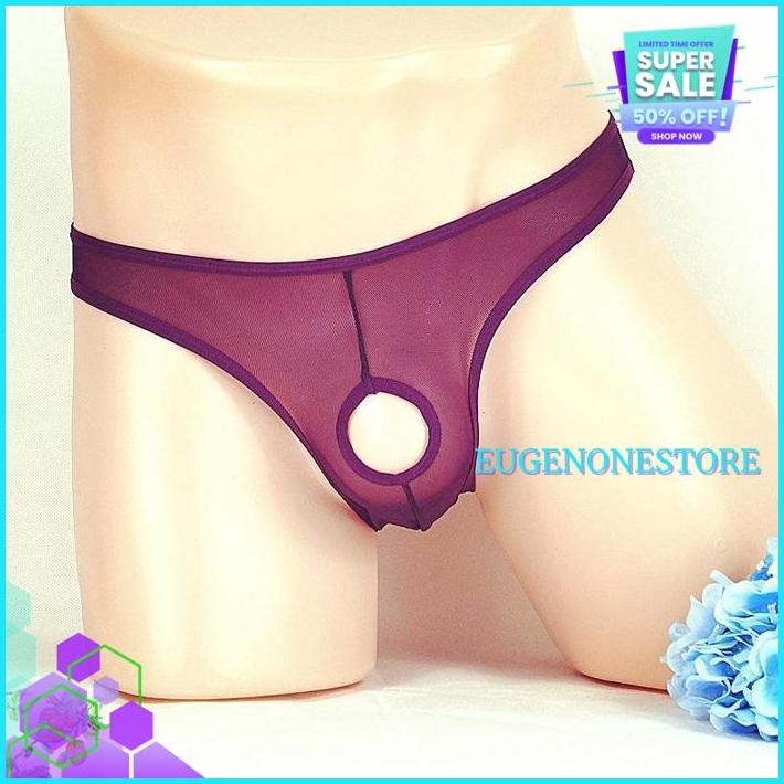 CELANA DALAM PRIA OPEN SEXY HOT LOW WAIST TRANSPARAN G STRING PRIA THONGS BERNAPAS LEMBUT Y TERBAIK