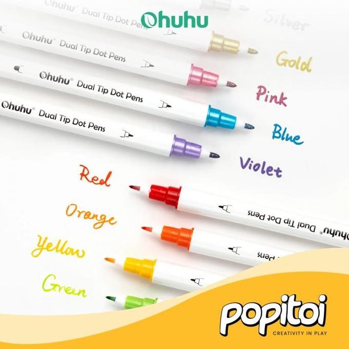 

New Product - Ohuhu Dual Tip Brush & Dot Water Based Marker Pens 24 Colors Kiarastoreku
