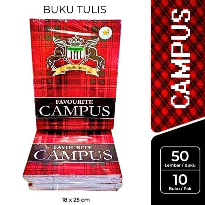 

Buku Tulis Siswa Campus Bintang Obor 50 Lembar ( 1 Pack ) Buku Tulis Favourite Campus 36 Lembar Panjang - 1 Pack Isi 10 Buku Co