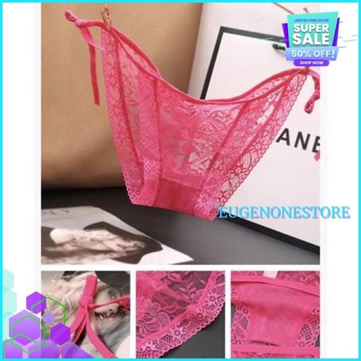 CELANA DALAM BRIEF WANITA TALI LOW WAIST G STRING SAMPING TRANSPARAN CD C BEST PRODUK