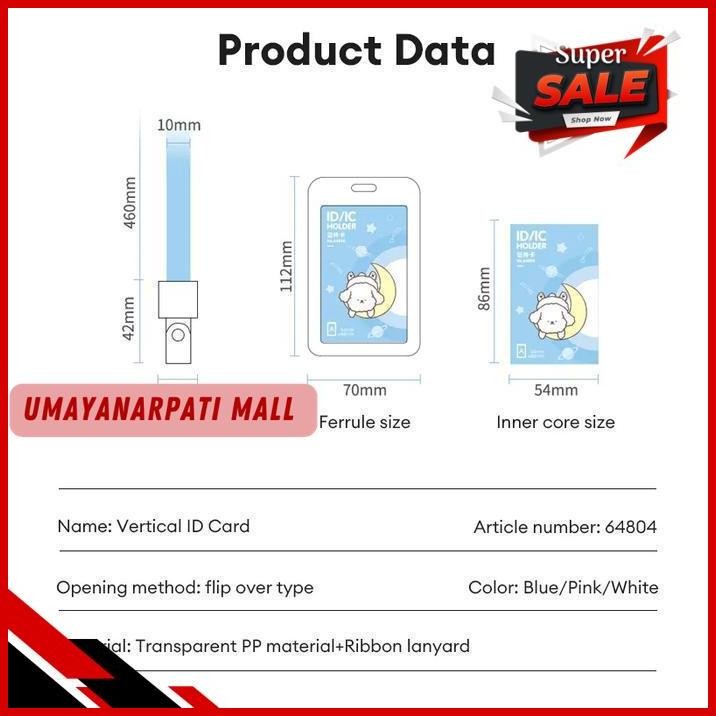 

DELI 64804 ID/IC SET TEMPAT ID CARD HOLDER COVER CARD FRAME ID NAMETAG NAME TAG NAMA 2 SISI PLASTIK PVC MODEL BOX TRANSPARANT BENING INTEGRATED KARTU ATM ETOLL EMONEY LANYARD GANTUNGAN KUNCI TAG VERTIKAL 70 X 110 MM YOYO KEY RING BELT C-113V PRODUK