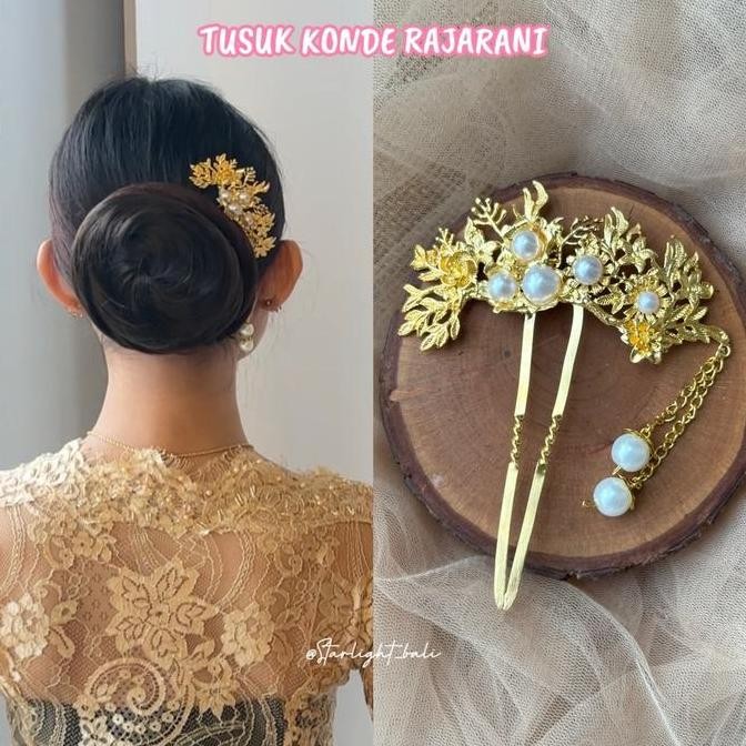 TERMURAH - Tusuk Konde Rajarani / Tusuk Konde Rambut / Hiasan Sanggul / Aksesoris Wanita Emas