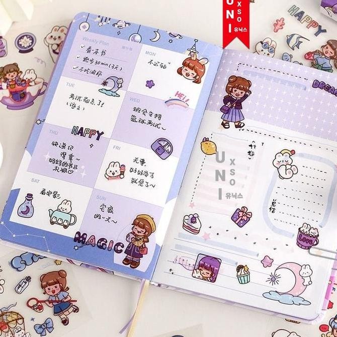 

Unixso Sticker Box Viral Sticker Aesthetic Tumbrl 1 Box Isi 100 Lembar Co