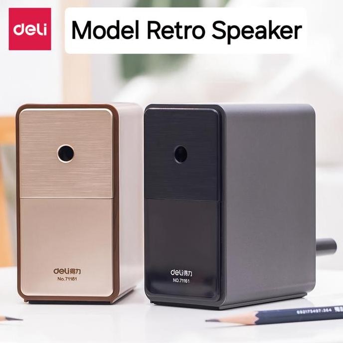 

Deli Adjustable Art Sharpener Serutan Retro Speaker Style Co