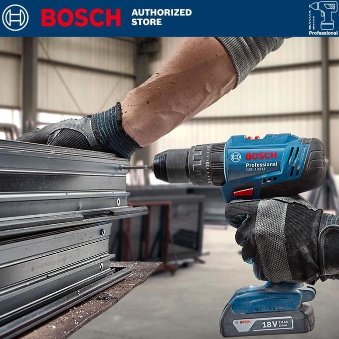 Bosch Cordless Impact Drill / Bor Impact Baterai 18Volt GSB 183-LI