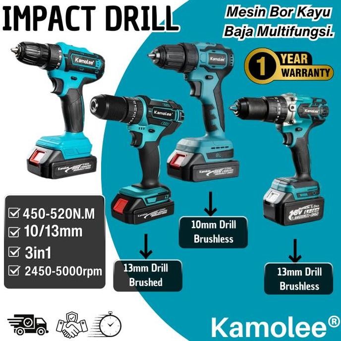 Kamolee-DDF485-Bor Listrik-torsi maksimum 450N.m brushless charging