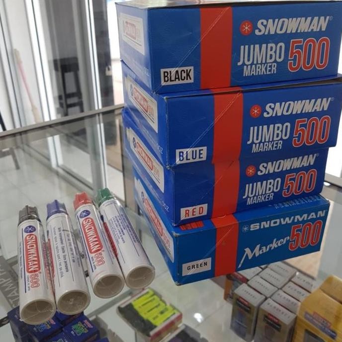 

Spidol Jumbo Snowman Permanent Marker 500 - 1 Box Isi 12 Pcs Co