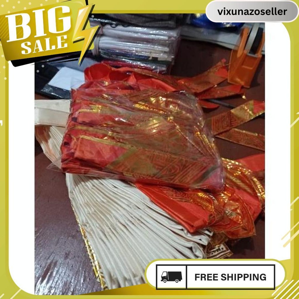 Udeng Bali Putih, Hitam, Merah, Biru Tua Meledak