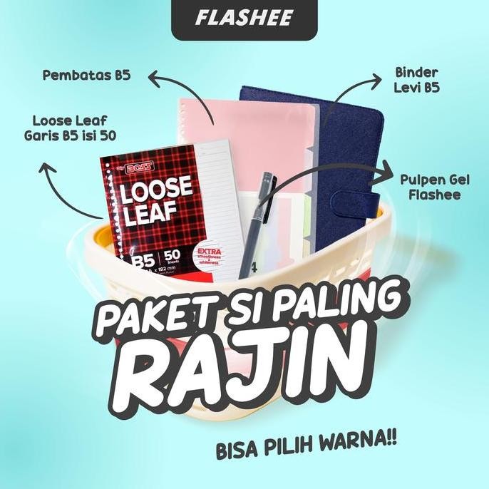

Flashee Binder Paket Sekolah Set 4In1 Paket Binder B5 Ring 26 Kampus Kuliah Sudah Termasuk Kertas Co