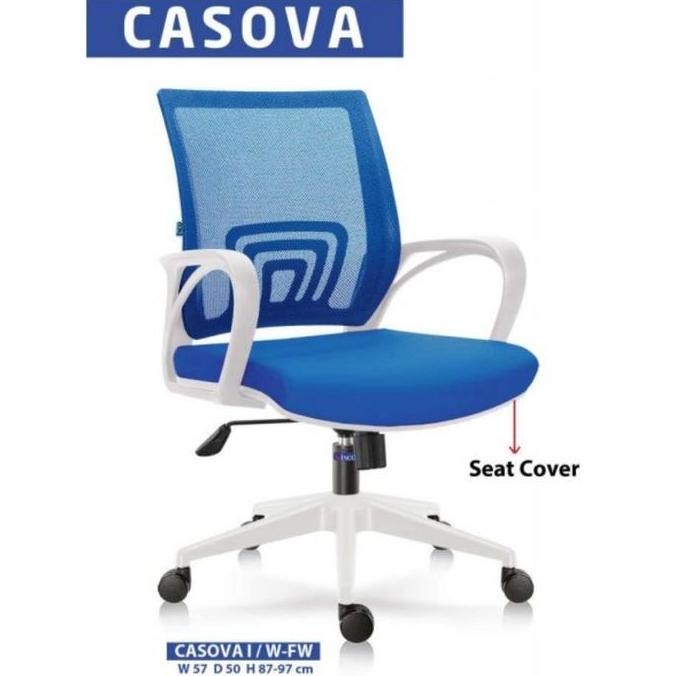 Kursi kantor by Indachi Casova I-white ongkir wilayah jatadebek