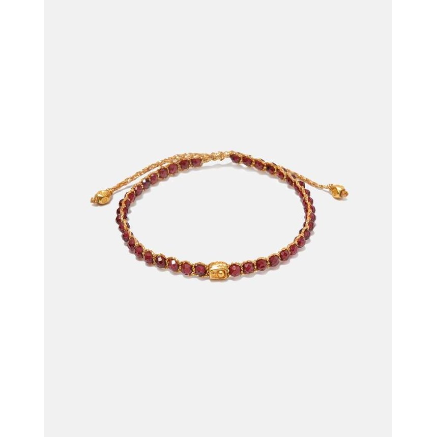 Ruby Tali Warna Gold | Gemstones Bracelet For Women Aesthetic Samapura Co