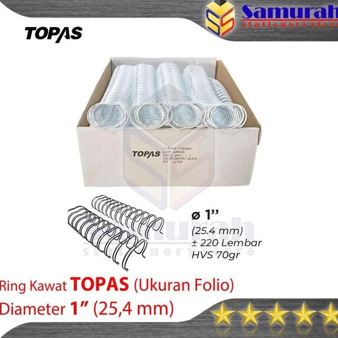 

Ring Binder Kawat Topas Folio 1" / 25,4 Mm 38 Wire Ring Binding 2:1 Co