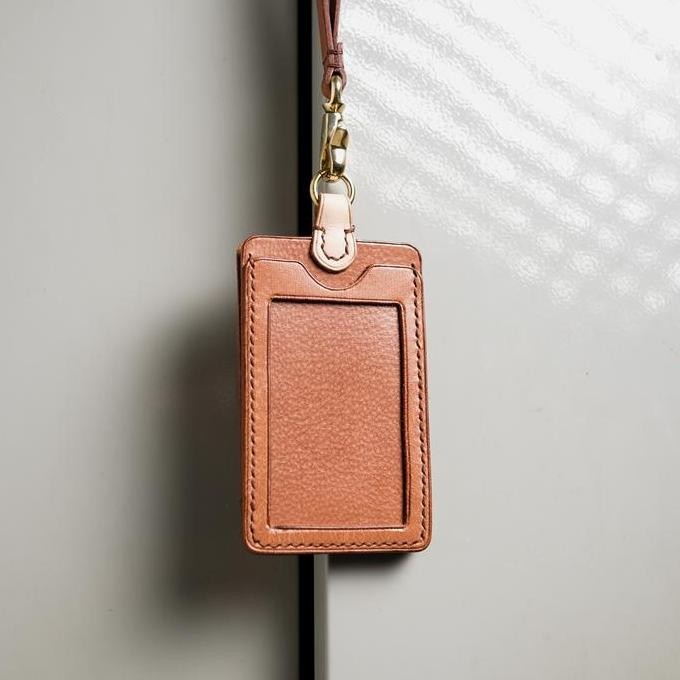

Verne'S Id Card Holder - Tempat Kartu Id Kulit - Veg-Tanned Buffalo Co