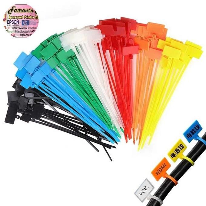 

Label Kabel Ties Cable Tie Marker 4X100 10Cm 1 Pack Isi 100 Pcs Co