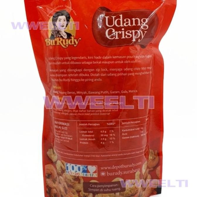 

(Allthebest) Bu Rudy Udang Goreng Kering Crispy Kemasan Pouch
