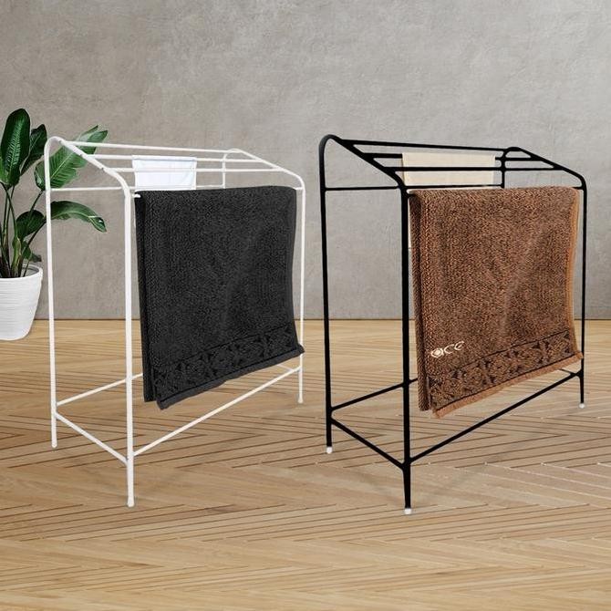 Terlaris Jemuran Handuk Besi Rak Handuk Pakaian 75X40X90 Cm
