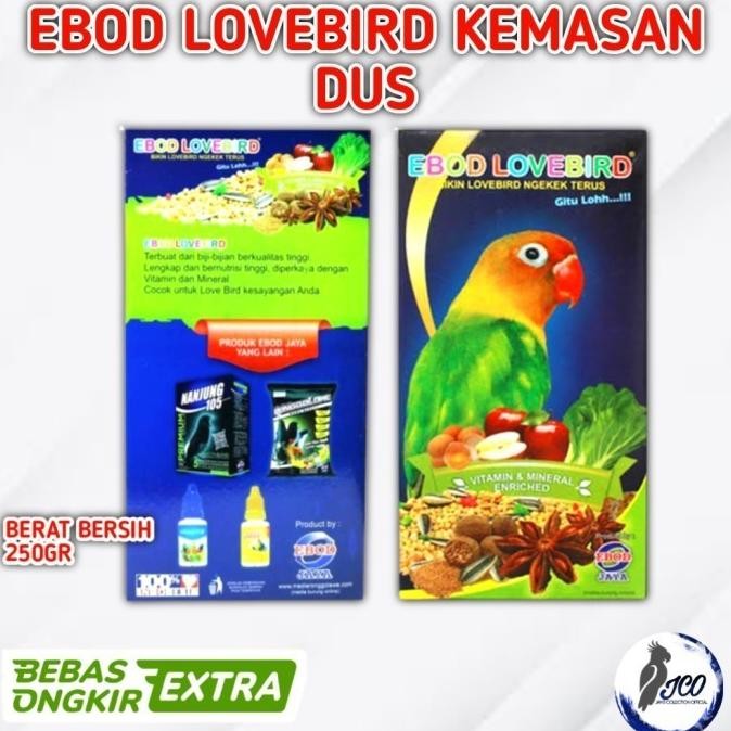 EBOD LOVEBIRD KOTAK MAKANAN BURUNG EBOD LOVEBIRD KEMASAN DUS