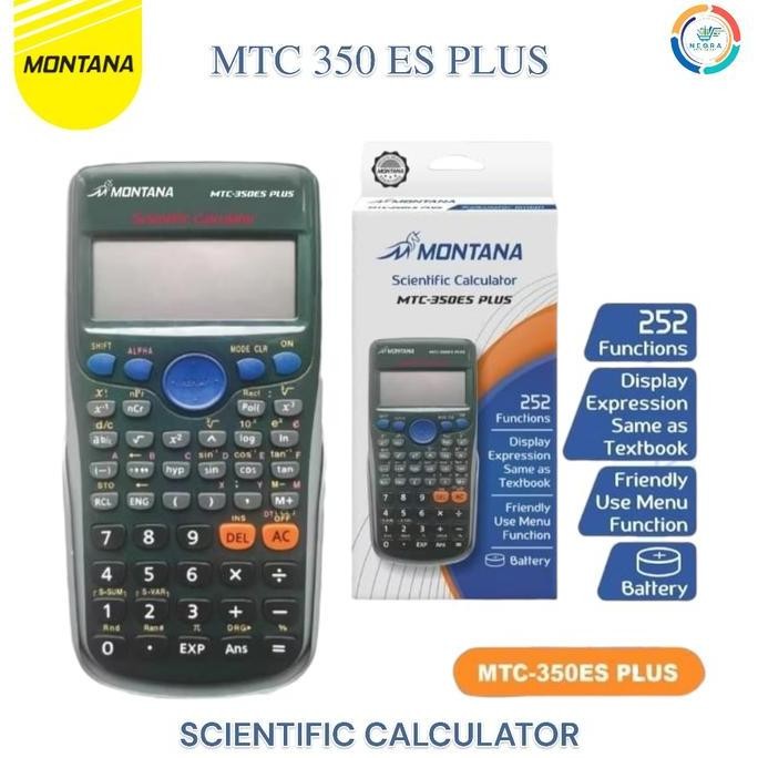 

Montana Kalkulator Scientific Mtc 350-Es Plus 252 Functions| @ 1Pcs Co