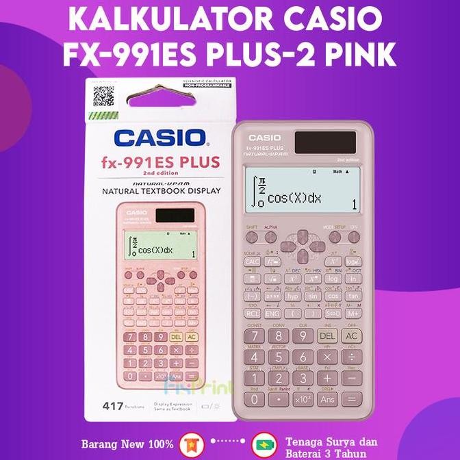 

Kalkulator Casio Fx-991Es Plus-2 Calculator Scientific Kalkulator Ilmiah Standar Fx-991Es Plus-2Pk Original Pink Hitam Biru Co