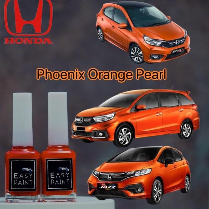 Cat Oles Phoenix Orange Pearl Honda Brio Mobilio Jazz Oren Metalik Asli
