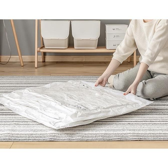 Premium  Vacum Plastik Bag Pakaian Selimut Bantal