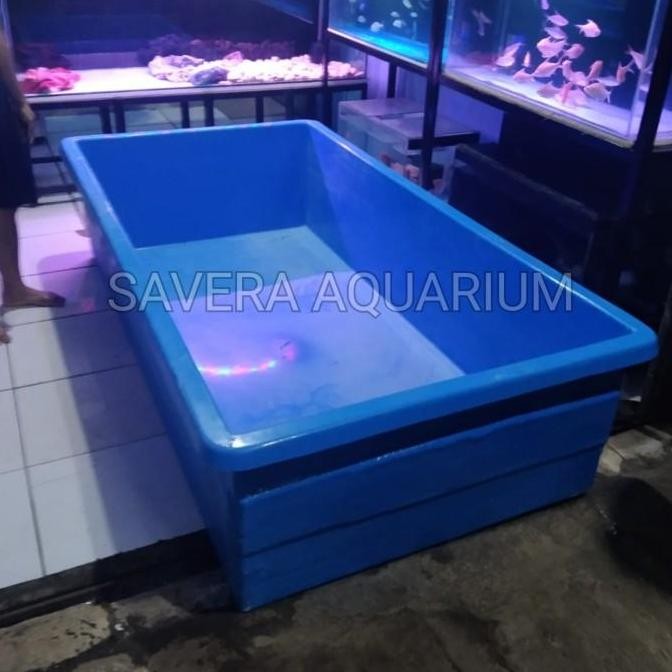 Baru BAK / KOLAM FIBER 200x100x40 CM / PENANGKARAN KOI dijamin