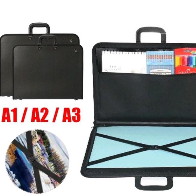 

BEBAS ONGKIR - Tas Drawing waterproof ukuran A1 A2 A3 soft PVC tas gambar V-TEC art bag
