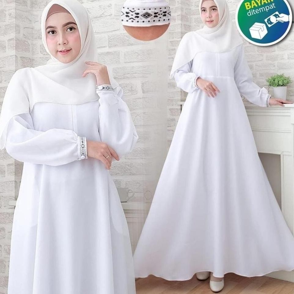 Terlaris Terbaru Bisa Cod Gamis Putih Gamis Syari Gamis Putih Polos Dewasa Gamis Maxy Terbaru Dress 